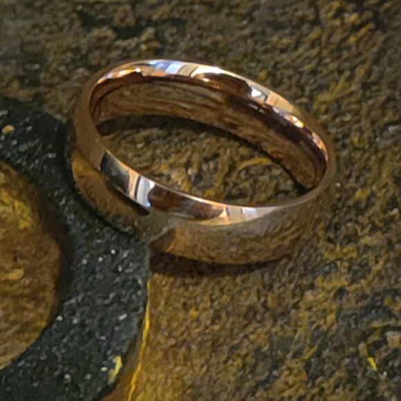 Women's Rose Gold Promise Ring - Girl's Rose Gold Wedding Ring - Picture 3 of 7